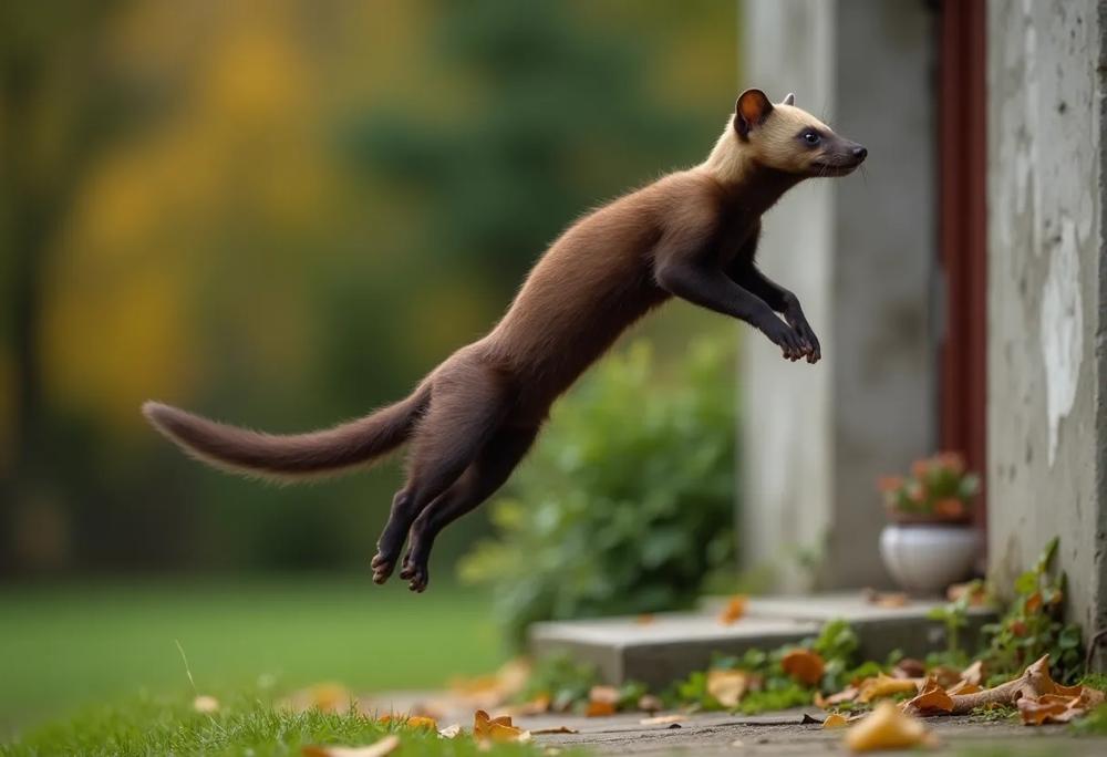 leaping marten