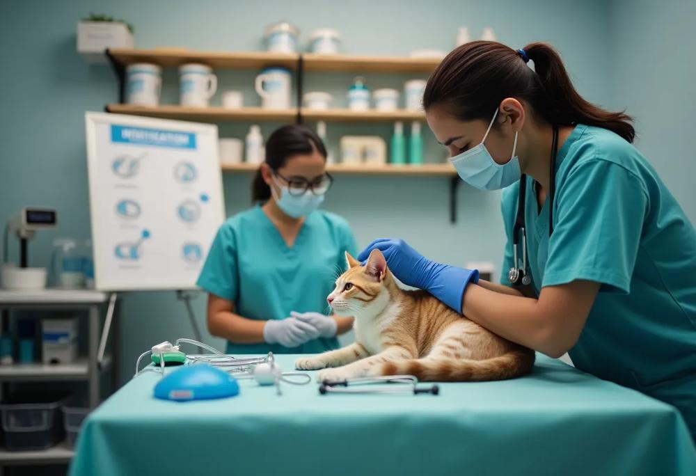veterinarian cat